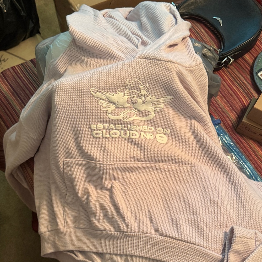 Boys Lie Soft Pink Textured Hoodie